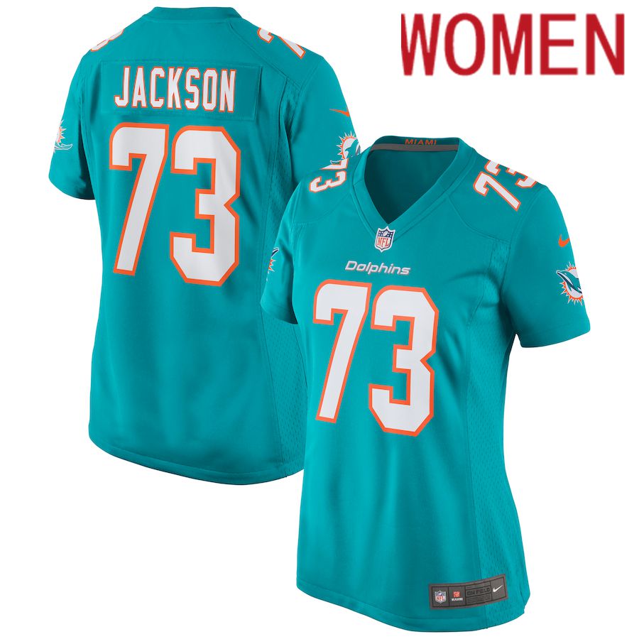 Cheap Women Miami Dolphins 73 Austin Jackson Nike Green Game NFL Jersey